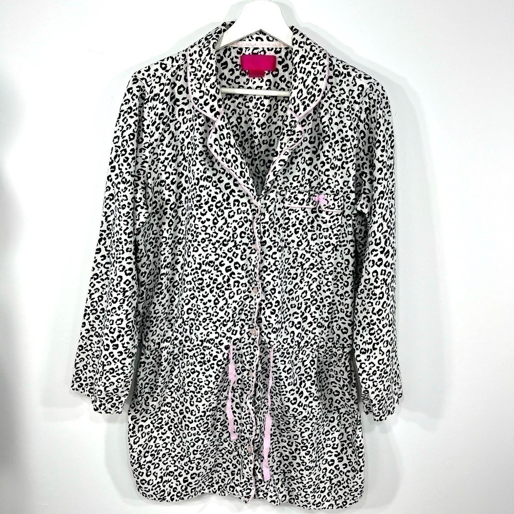 Vintage Victoria’s Secret print cotton long sleeve sleep shirt dress size M
